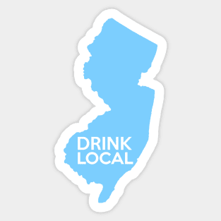 New Jersey Drink Local NJ Blue Sticker